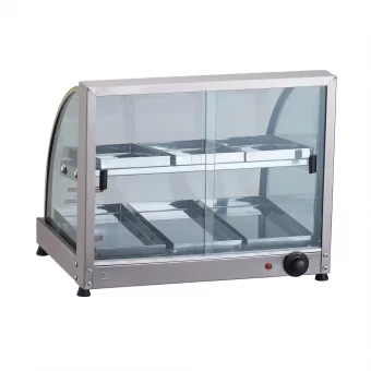 Estufa Vitrine Curva Dupla 06 Bandejas Linha Prata com Gelo-X – Edanca