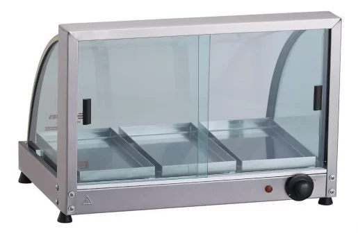 Estufa Vitrine Curva Dupla 03 Bandejas Linha Prata com Gelo-X – Edanca