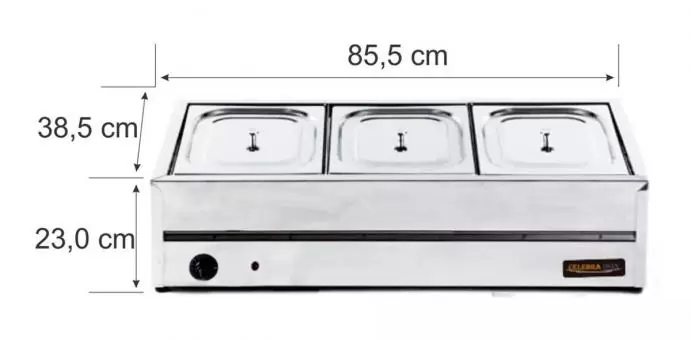 Rechaud Térmico de Mesa 03 Cubas - Ibet