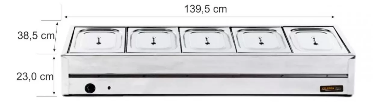 Rechaud Térmico de Mesa 05 Cubas - Ibet